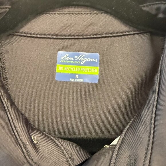 Ben Hogan Performance Black Polo Mens, 30% Recycled Polyester, Size M - Picture 3 of 5